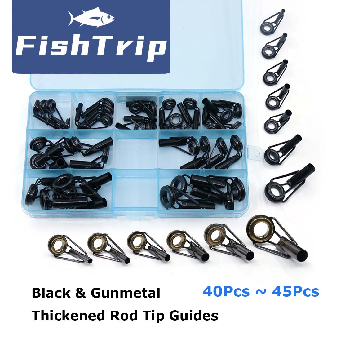 Fishing Rod Guide Replacement - Ремкомплект наконечника стержня FishTrip, 5 ~