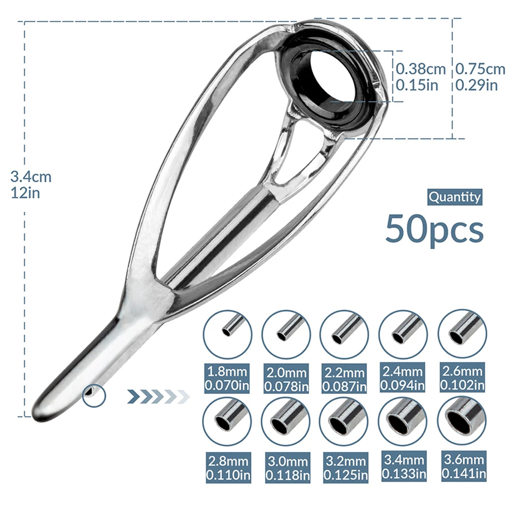 Fishing Rod Tip Replacement - THKFISH 50 шт., направляющие для удочки,