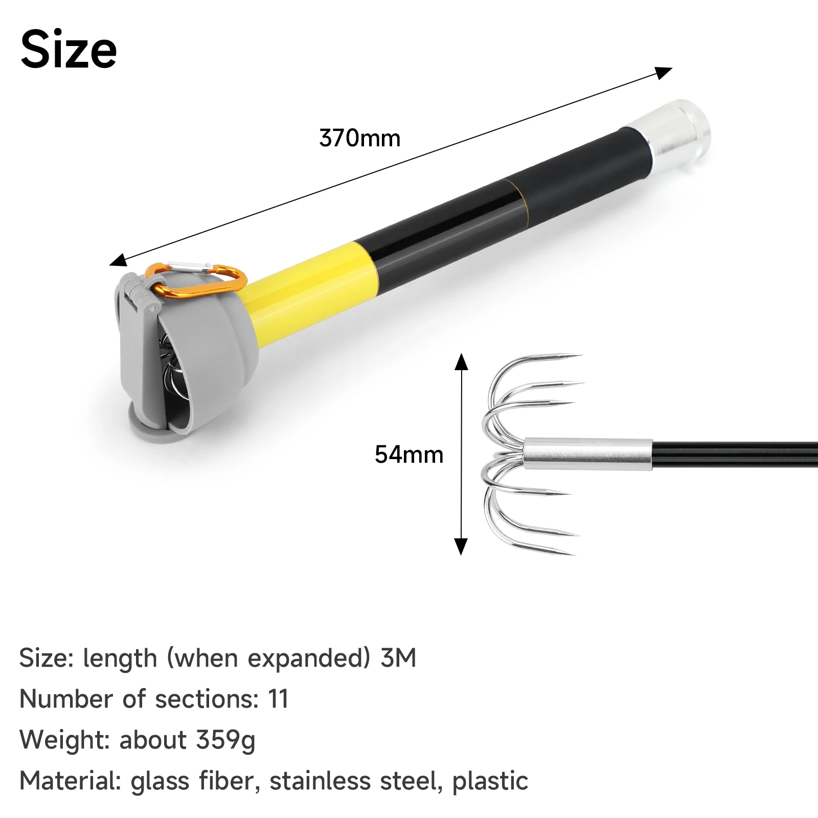 SANLIKE 7-когтевой крючок для  – обзор и цена Fishing Rod Telescopic