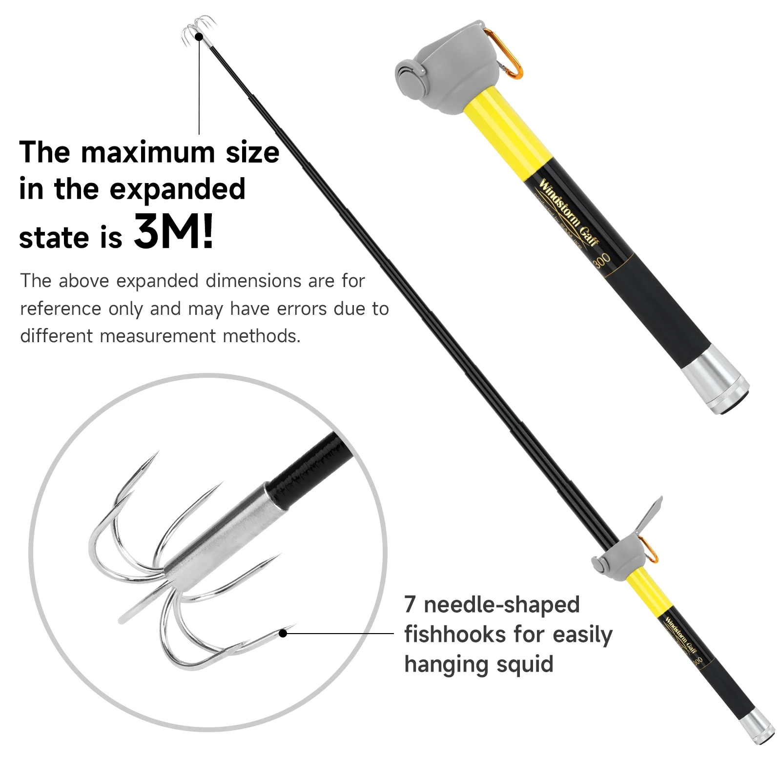 SANLIKE 7-когтевой крючок для  – обзор и цена Fishing Rod Telescopic